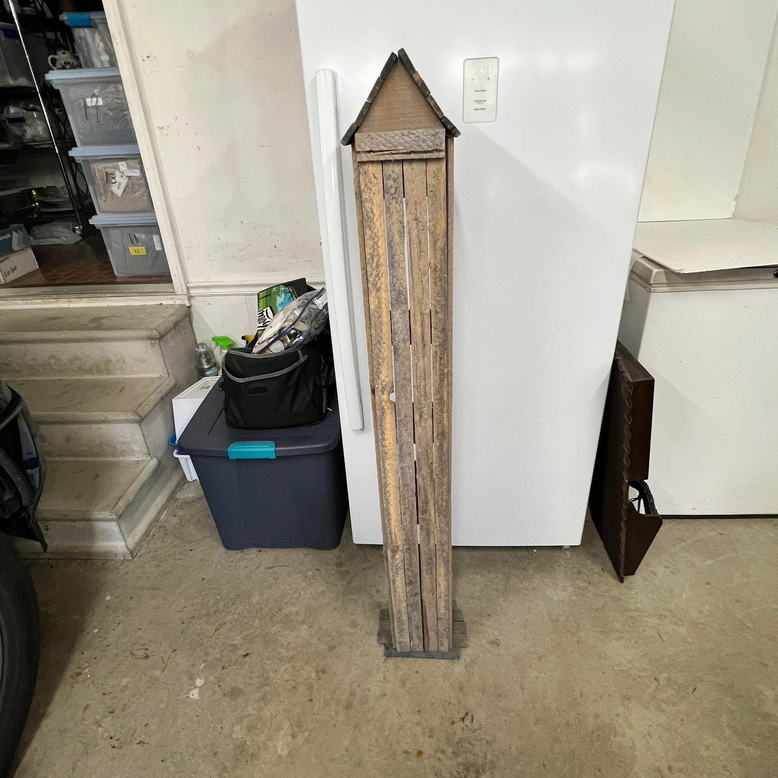 Handmade Farmhouse, French Country Style Standing Birdhouse With Shelves - 4