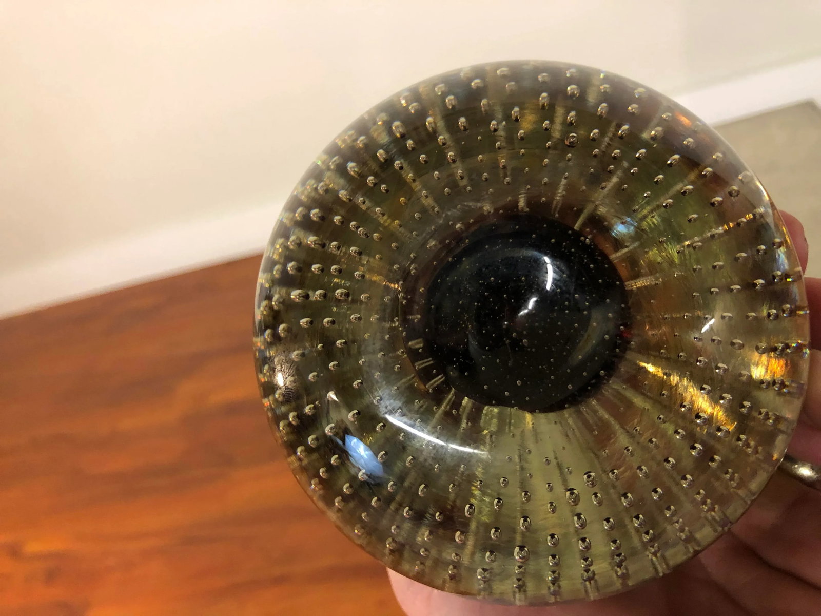 Vintage Studio Art Glass Murano Style Pear Sculpture Paperweight - 7