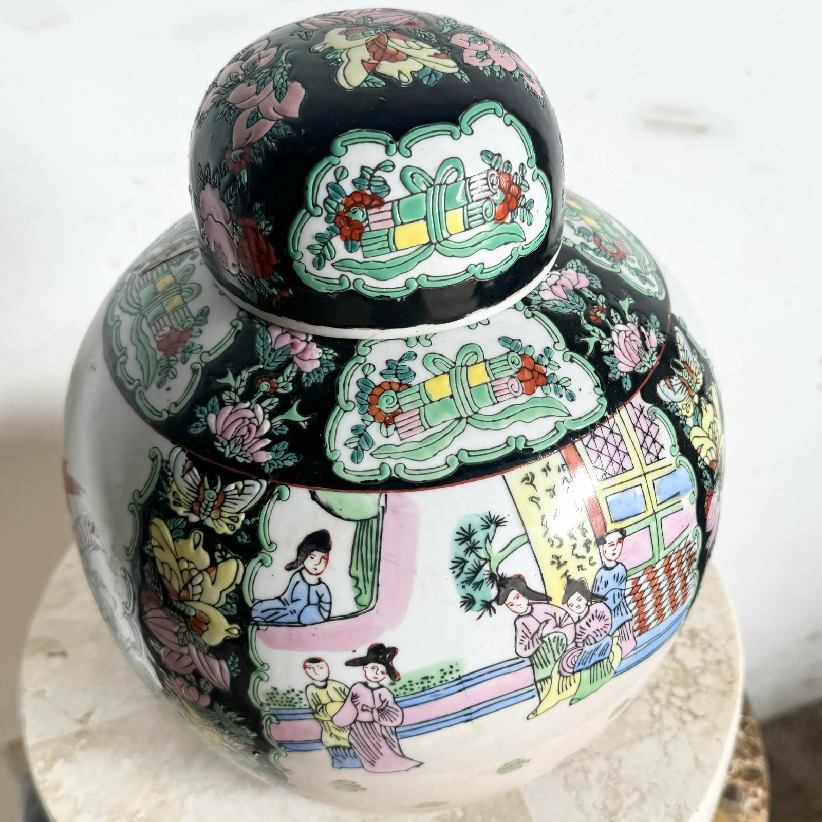 Vintage Chinese Porcelain Ginger Jar - 2