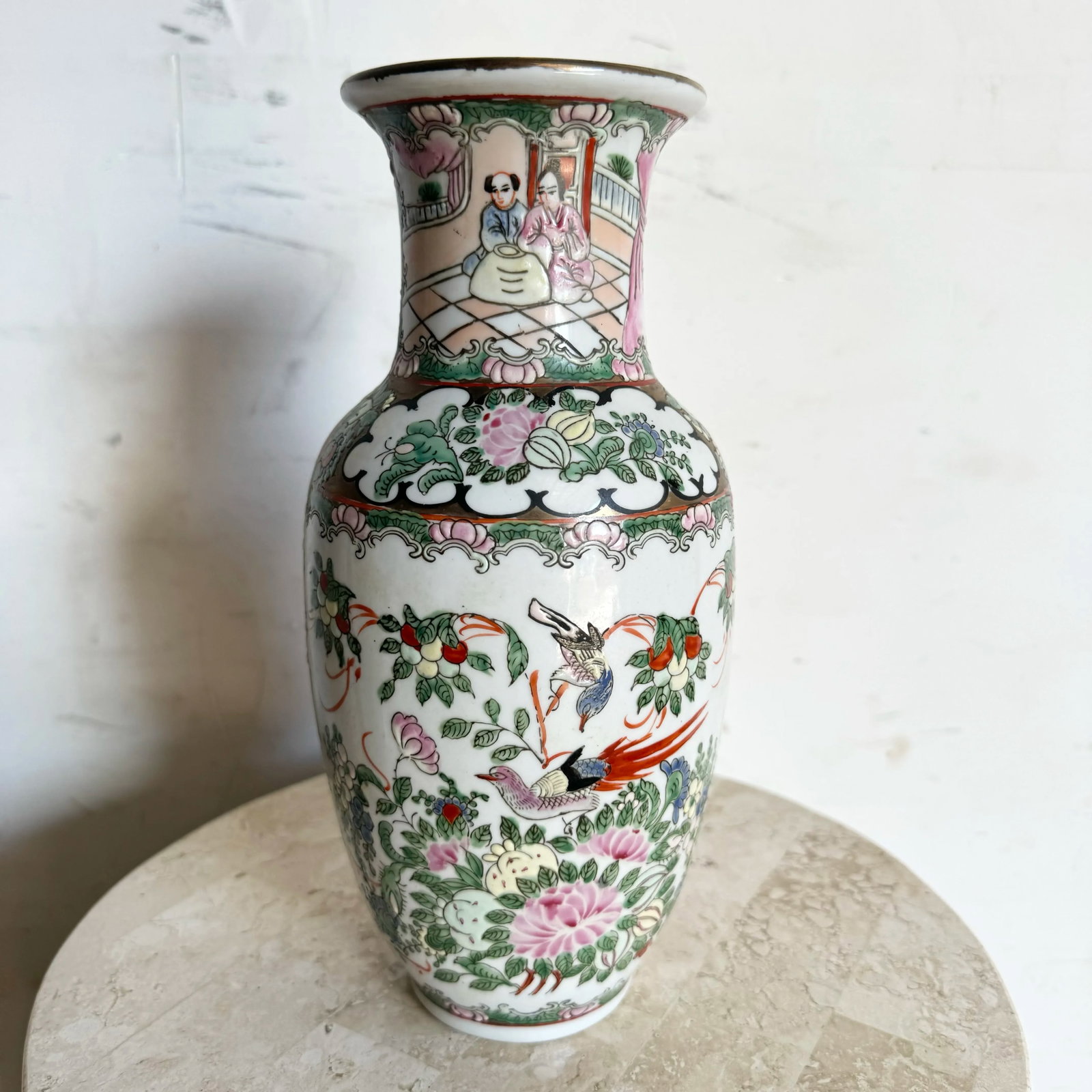 Vintage Chinese Hand Painted Porcelain Vase - 2