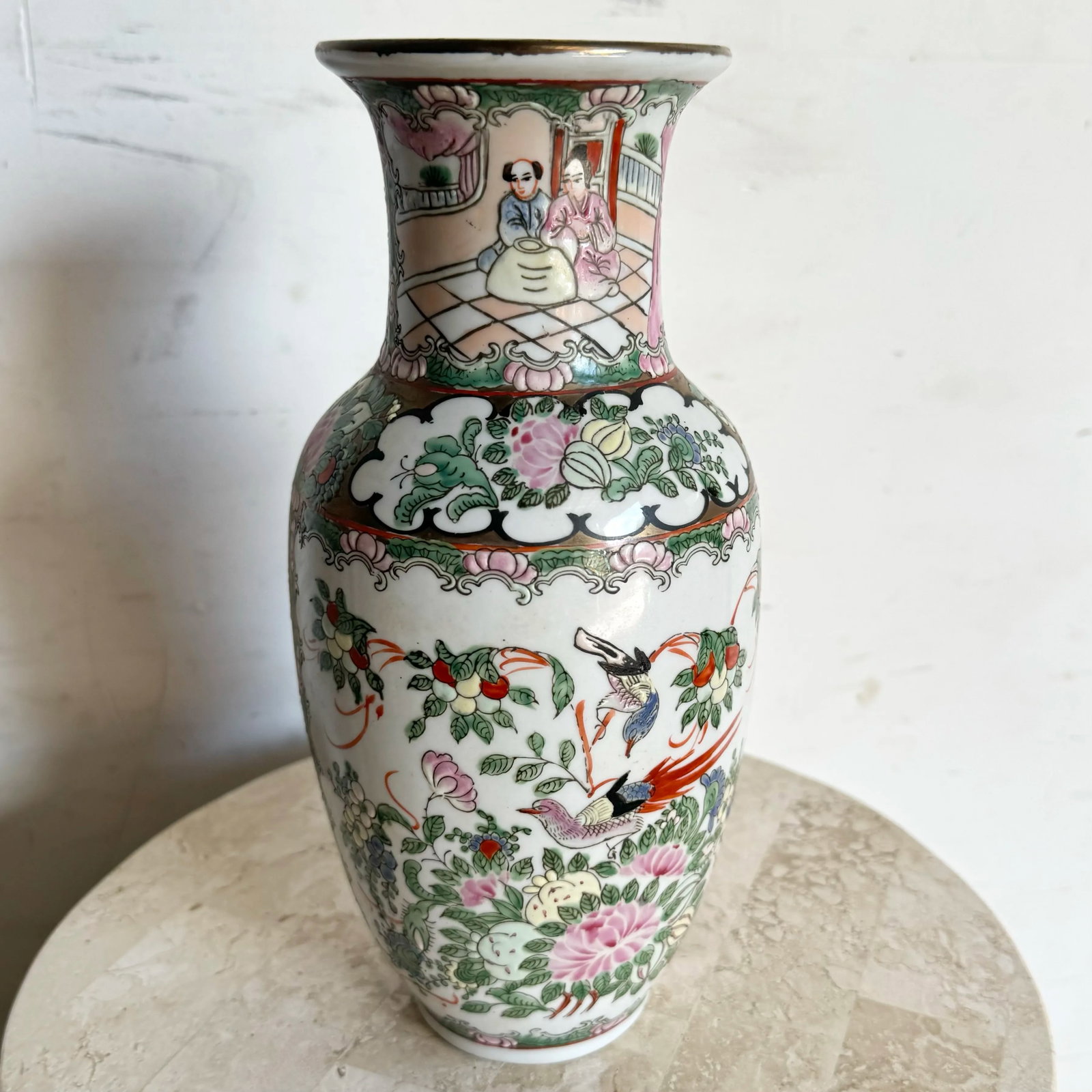 Vintage Chinese Hand Painted Porcelain Vase - 3