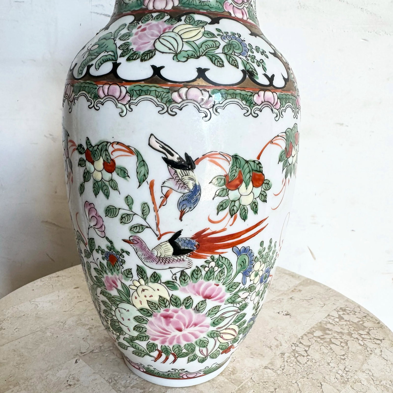Vintage Chinese Hand Painted Porcelain Vase - 5