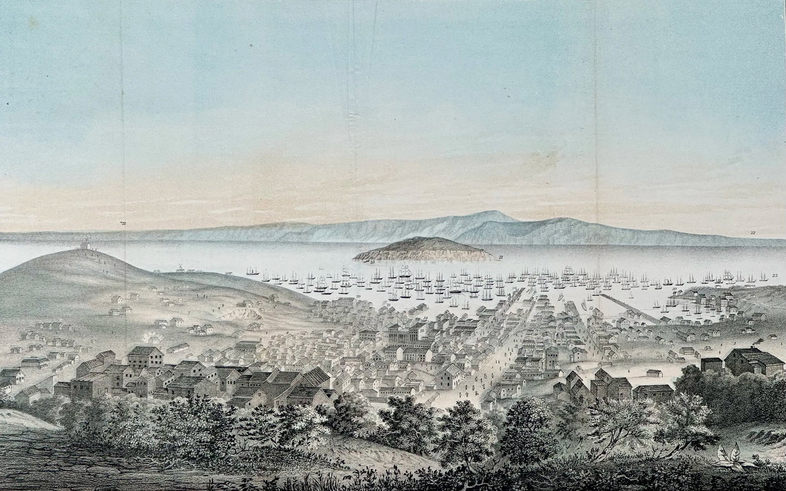 1851 San Francisco Original Lithograph by T. Sinclair, Framed - 4