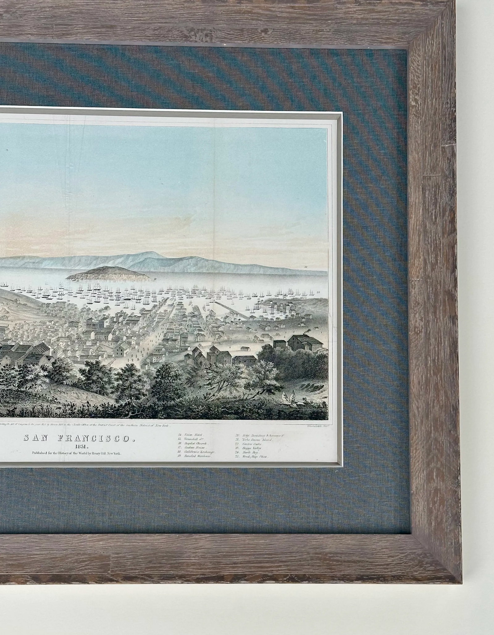 1851 San Francisco Original Lithograph by T. Sinclair, Framed - 5