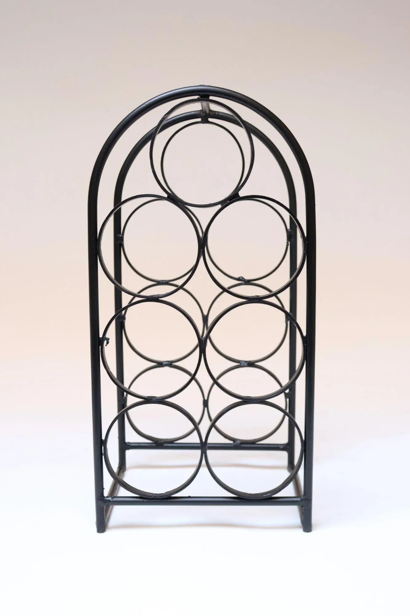 Vintage Wrought Iron Seven-Bottle Wine Holder by Arthur Umanoff - 6