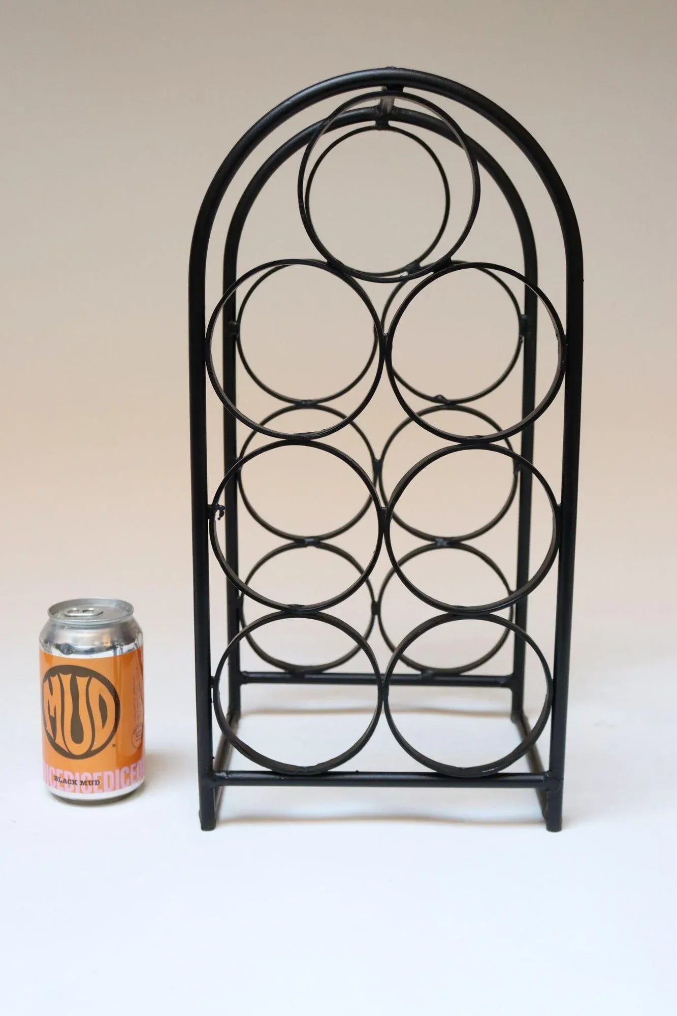 Vintage Wrought Iron Seven-Bottle Wine Holder by Arthur Umanoff - 7