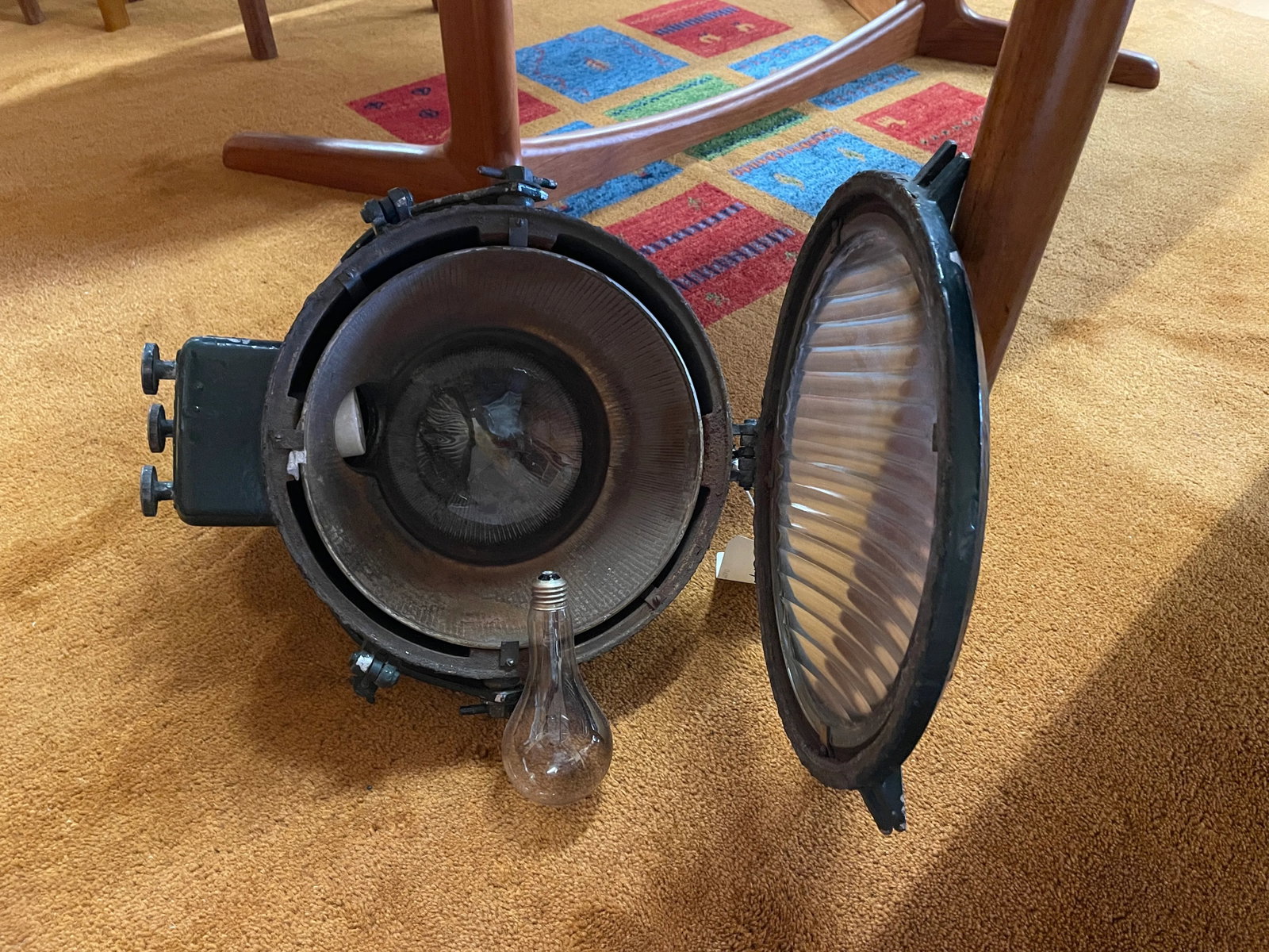 Vintage Ship's Lights - Large Spotlights - a Pair - 12