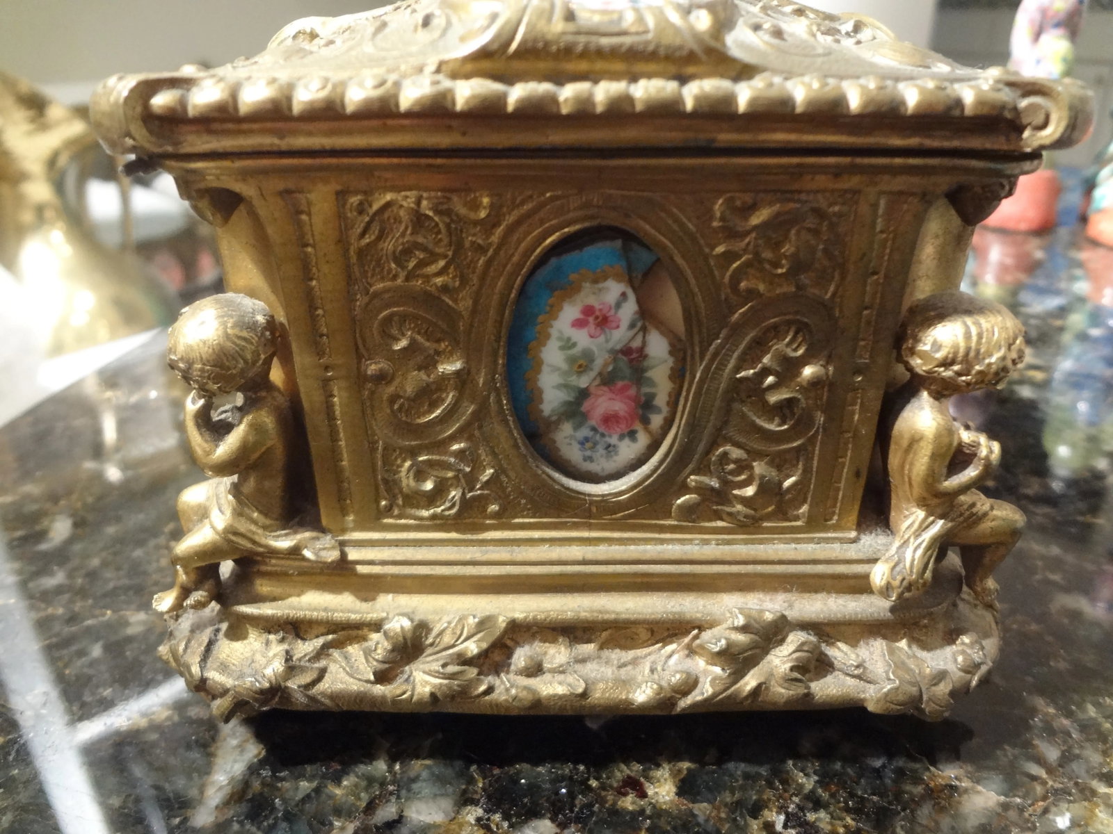 19th Century French Bronze Jewel Casket - 10