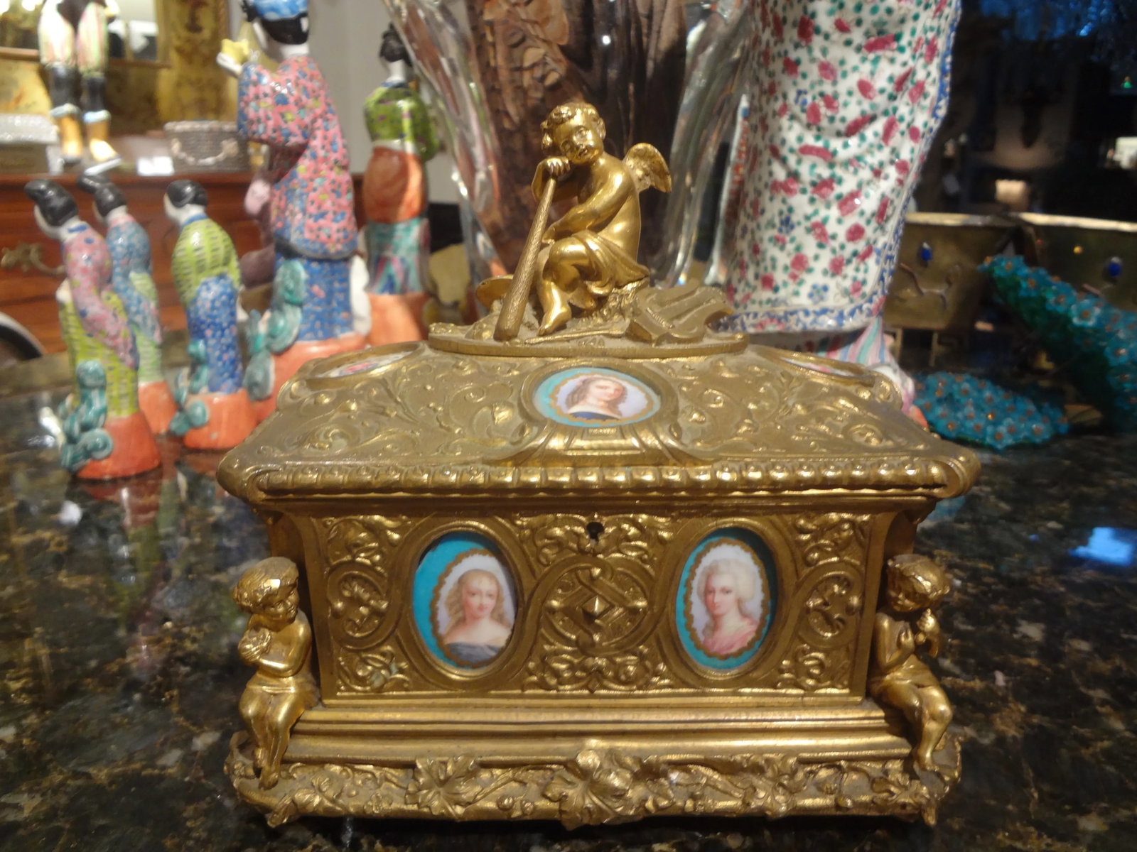 19th Century French Bronze Jewel Casket - 12