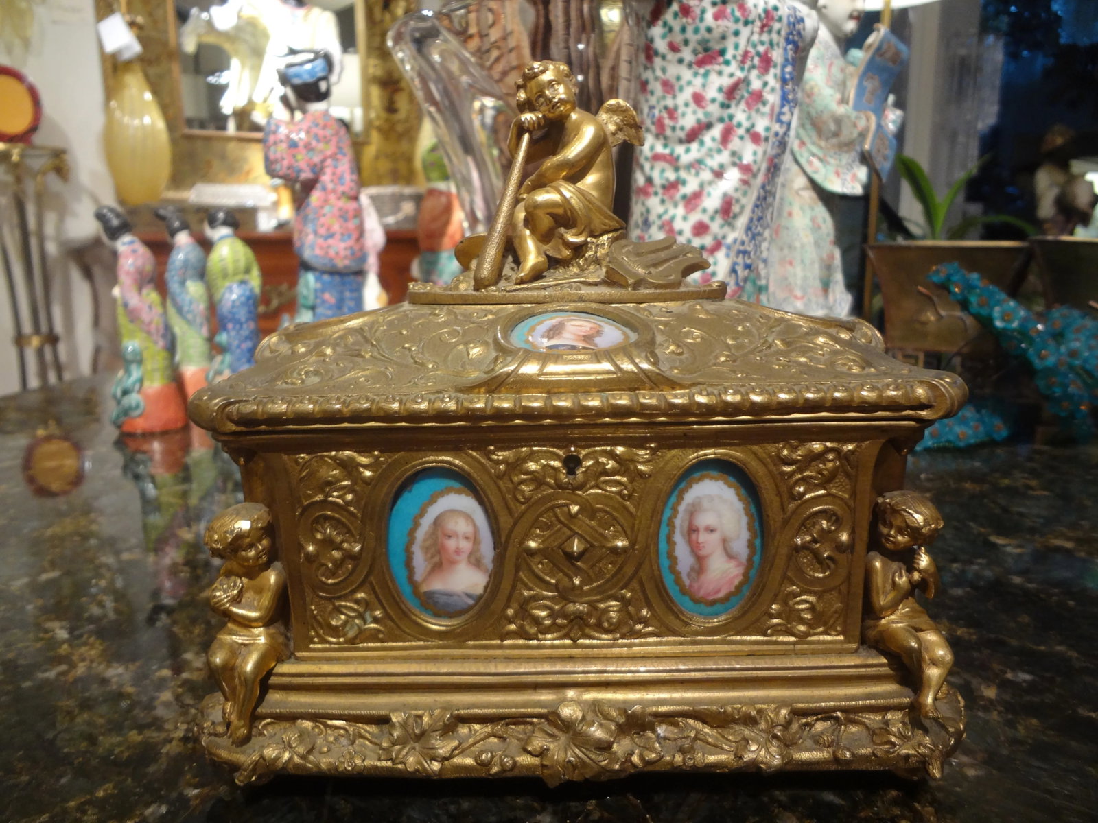 19th Century French Bronze Jewel Casket - 13