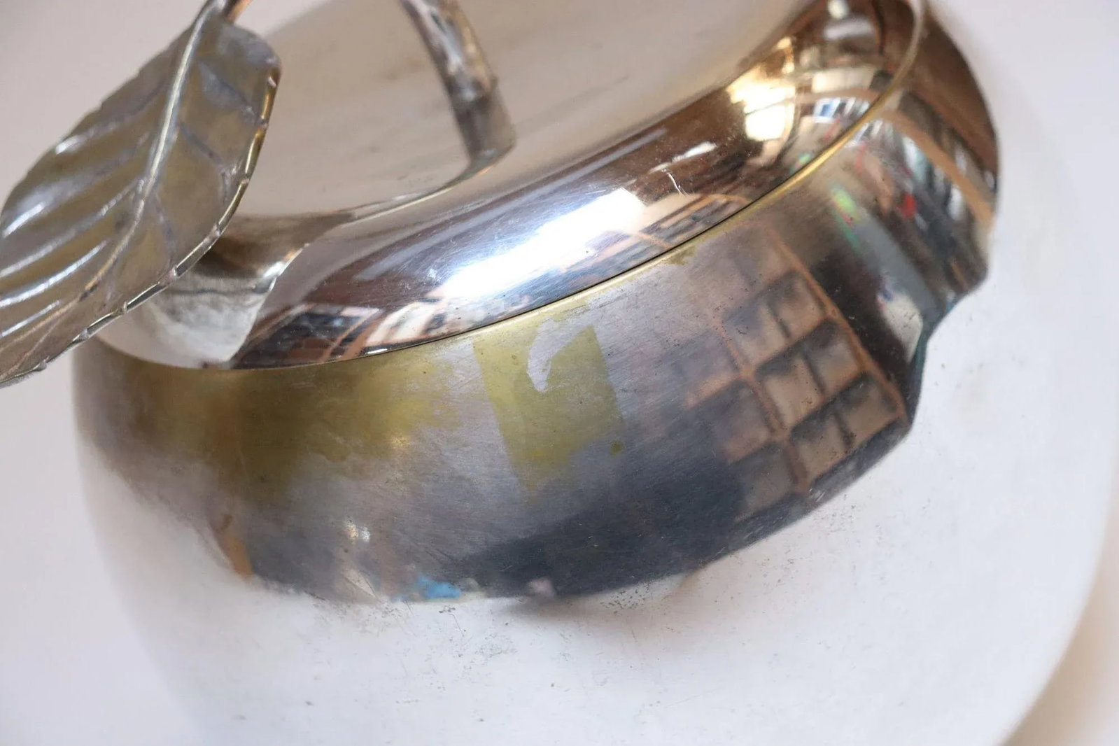 Vintage Italian Modernist Silver-Plated "Apple" Insulated Ice Bucket - 11