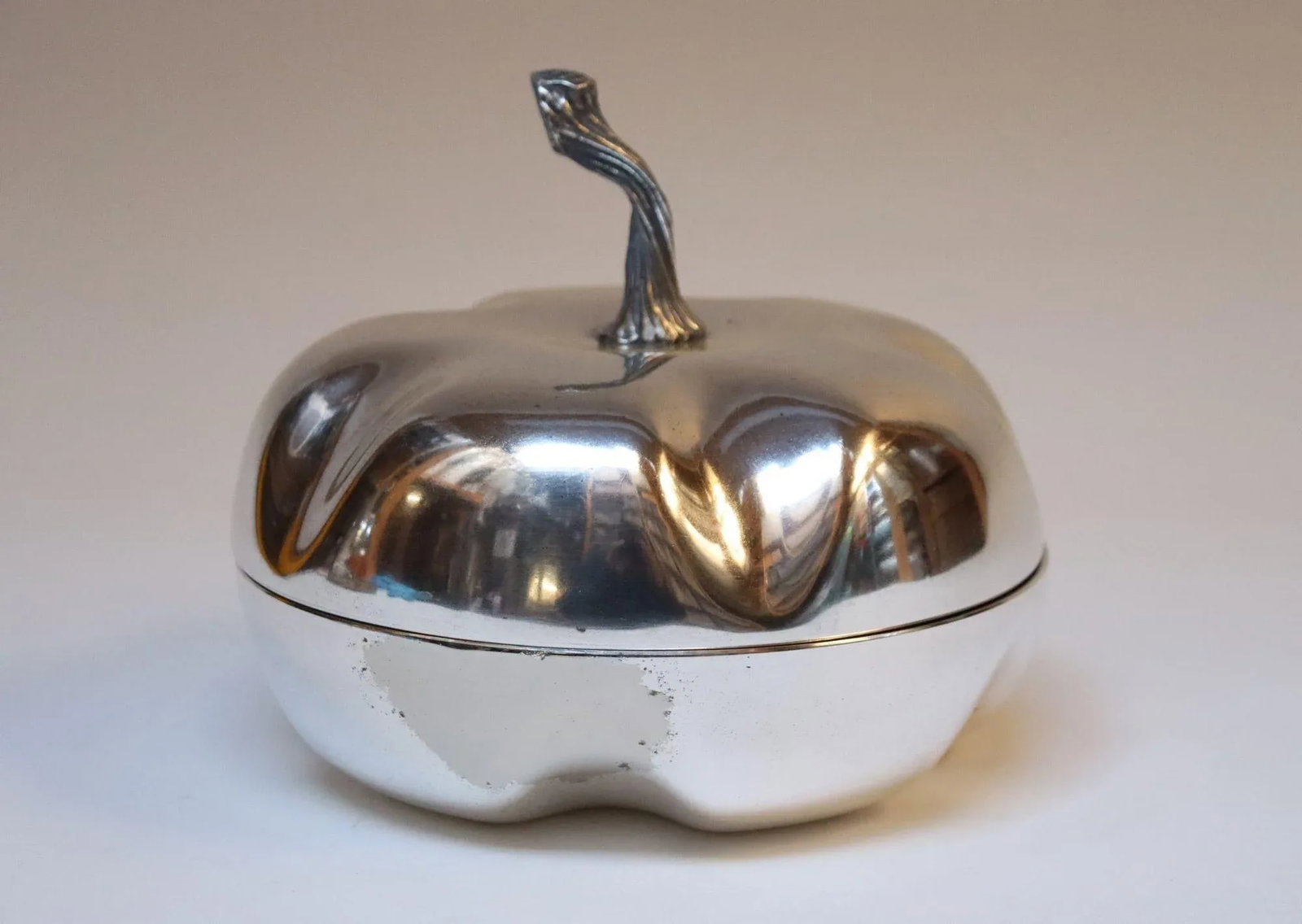 Vintage Italian Modernist Silver-Plated "Squash" Lidded Serving / Candy Dish - 3