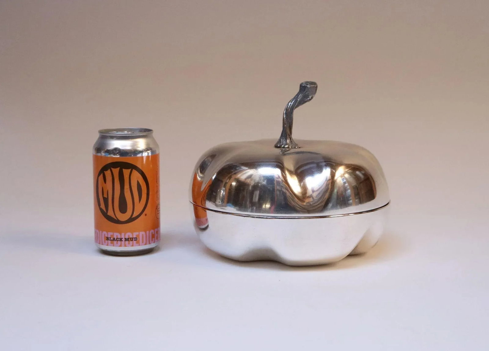 Vintage Italian Modernist Silver-Plated "Squash" Lidded Serving / Candy Dish - 6