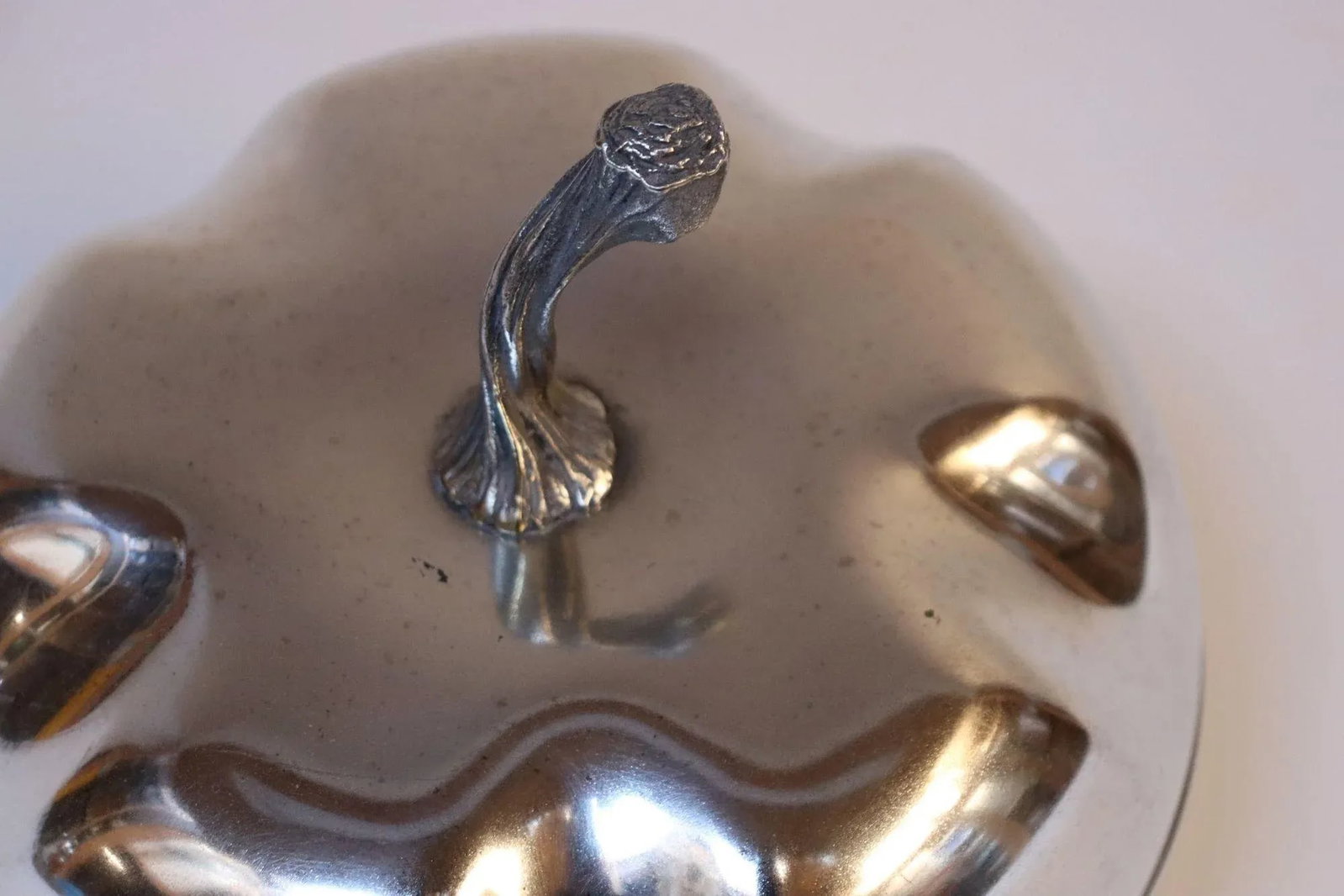 Vintage Italian Modernist Silver-Plated "Squash" Lidded Serving / Candy Dish - 9