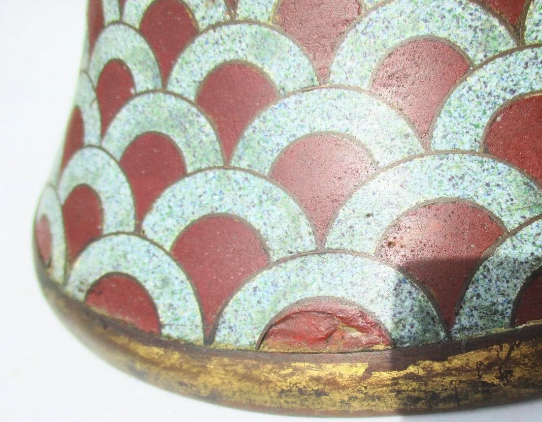 Massive Japanese Enamel Vase Late 19th Century - 9