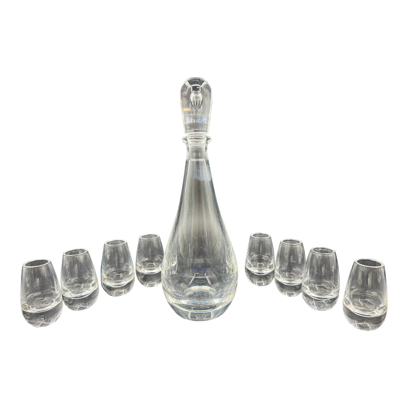 Late 20th Century Steuben Crystal Decanter Set- 9 Pieces (1 of 6)
