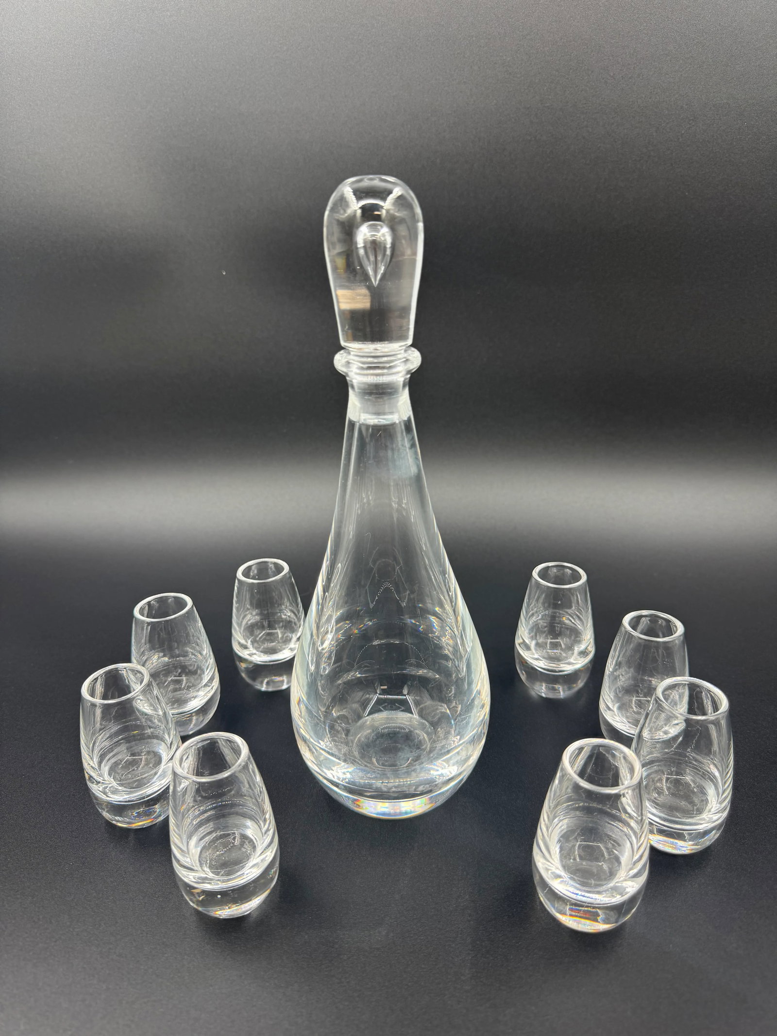 Late 20th Century Steuben Crystal Decanter Set- 9 Pieces - 5