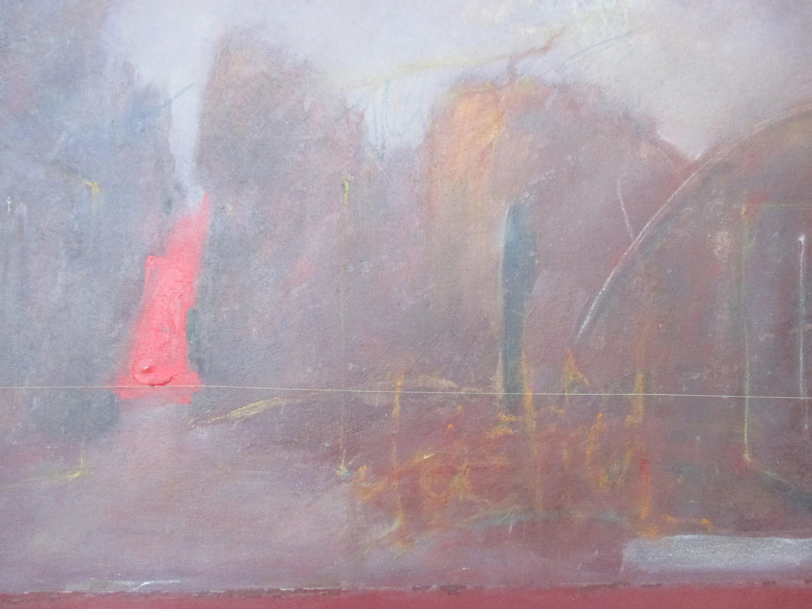 Dark Day in Heaven Angels Flying Low Art 1977 Painting - 3