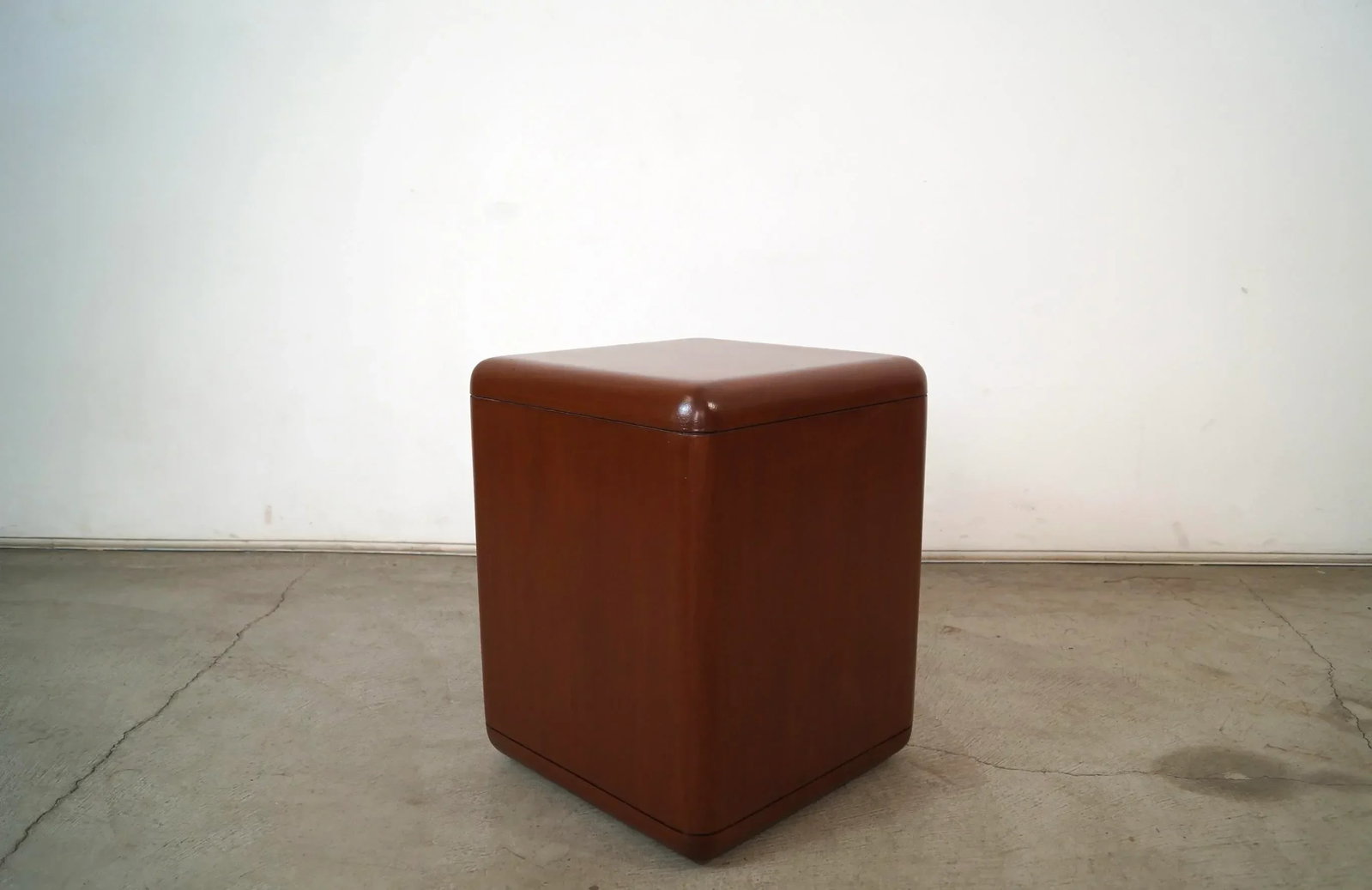 1970's Mid-Century Modern Walnut Pedestal Side Table - 2