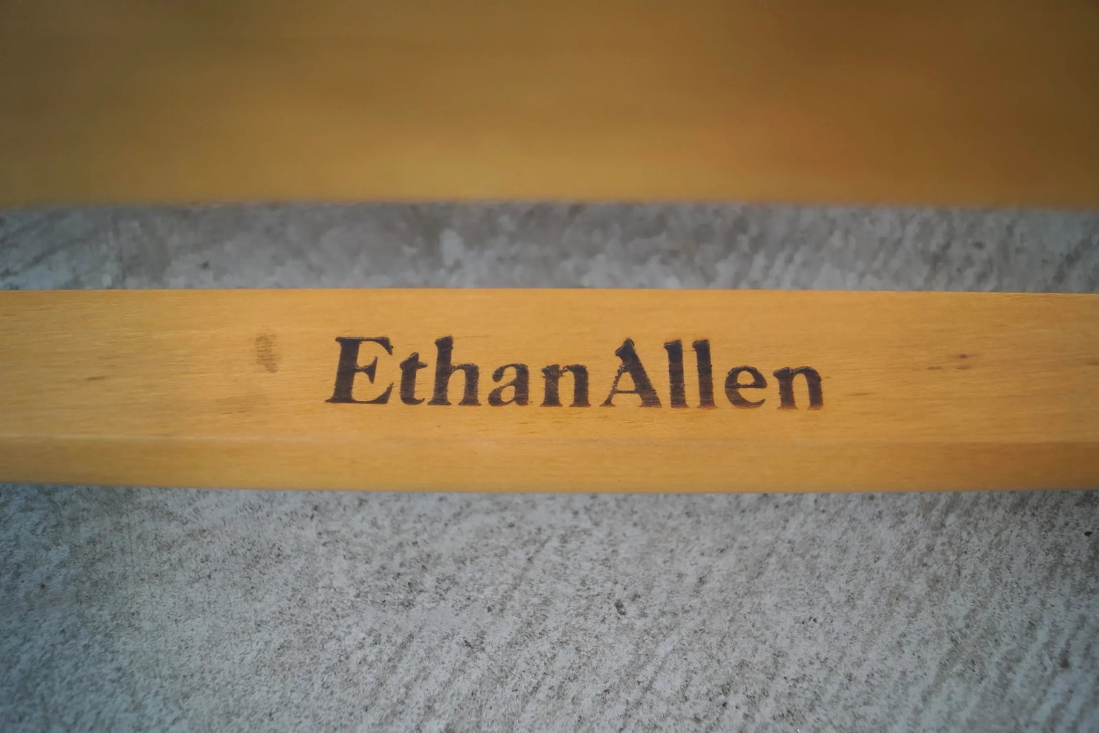 1990's Postmodern Ethan Allen Solid Maple & Glass End Table - 12
