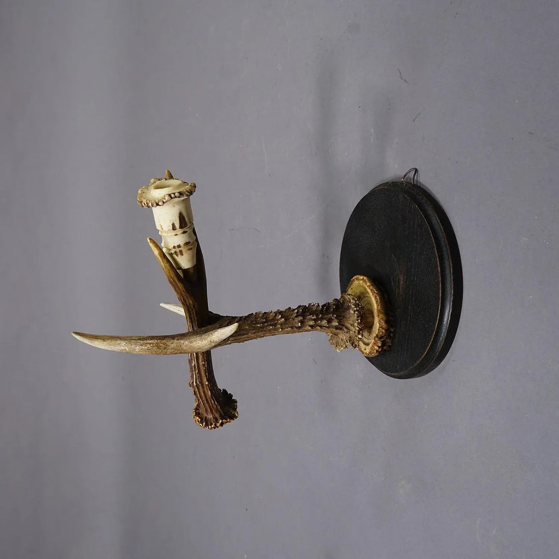 A Pair Great Black Forest Wall Sconces With Deer Horns, Germany Ca. 1900 - 4