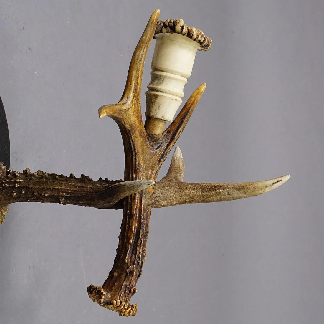 A Pair Great Black Forest Wall Sconces With Deer Horns, Germany Ca. 1900 - 7