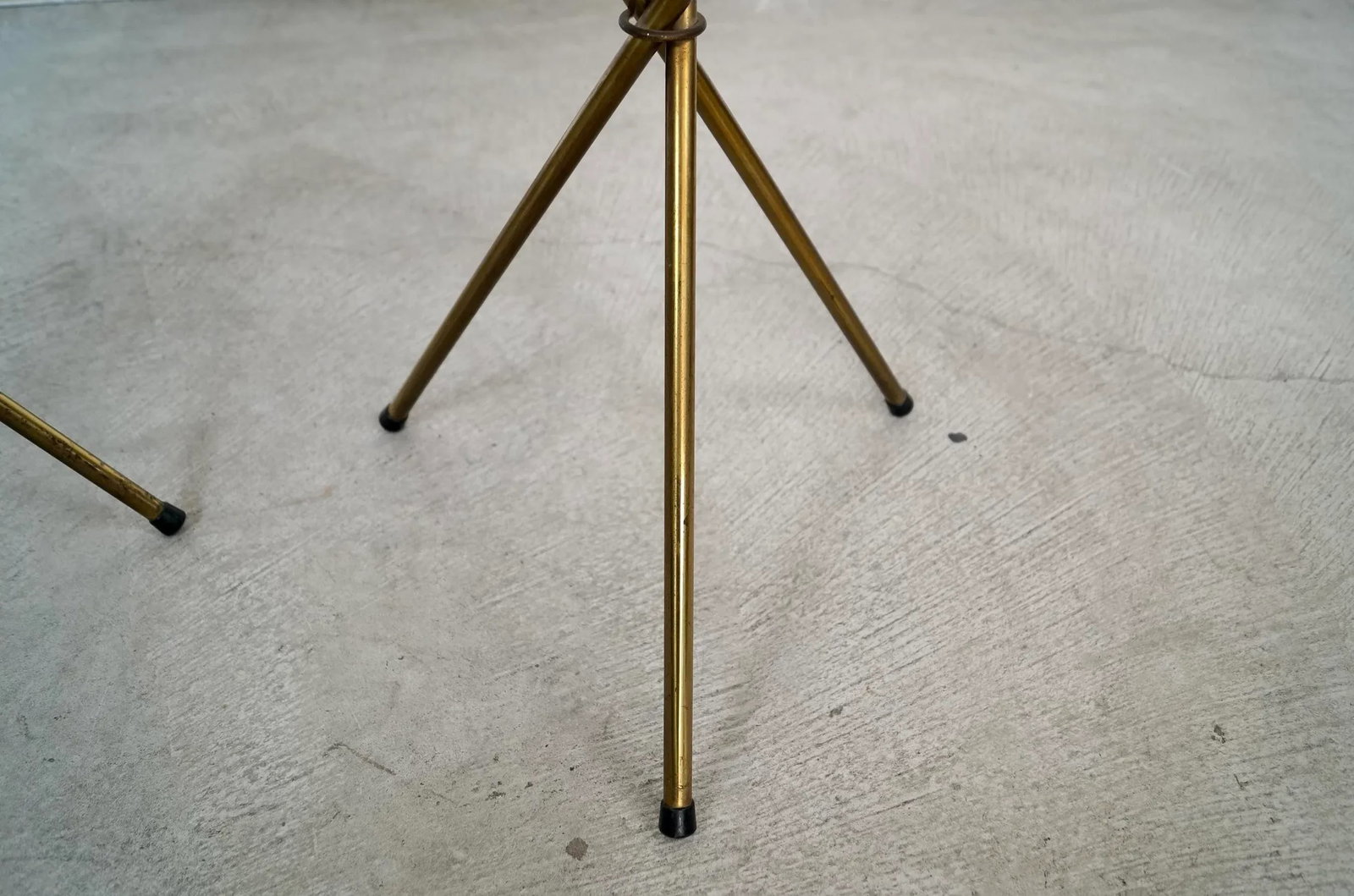 1950's Mid-Century Modern Faux Marble & Brass Side Tables - A Pair - 10