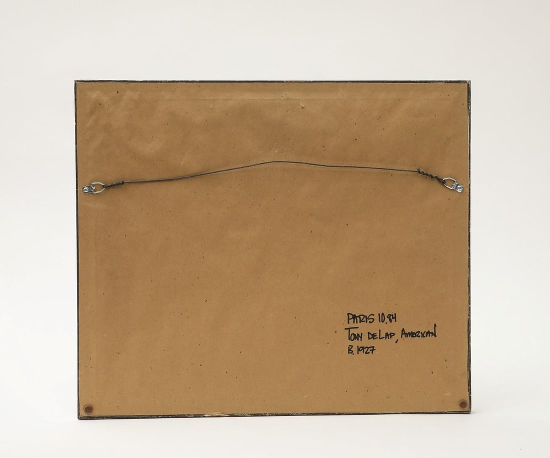 Tony Delap, B. 1927, California. Framed Goauche and Ink on Paper. Signed. - 3