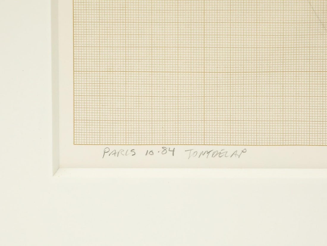Tony Delap, B. 1927, California. Framed Goauche and Ink on Paper. Signed. - 5