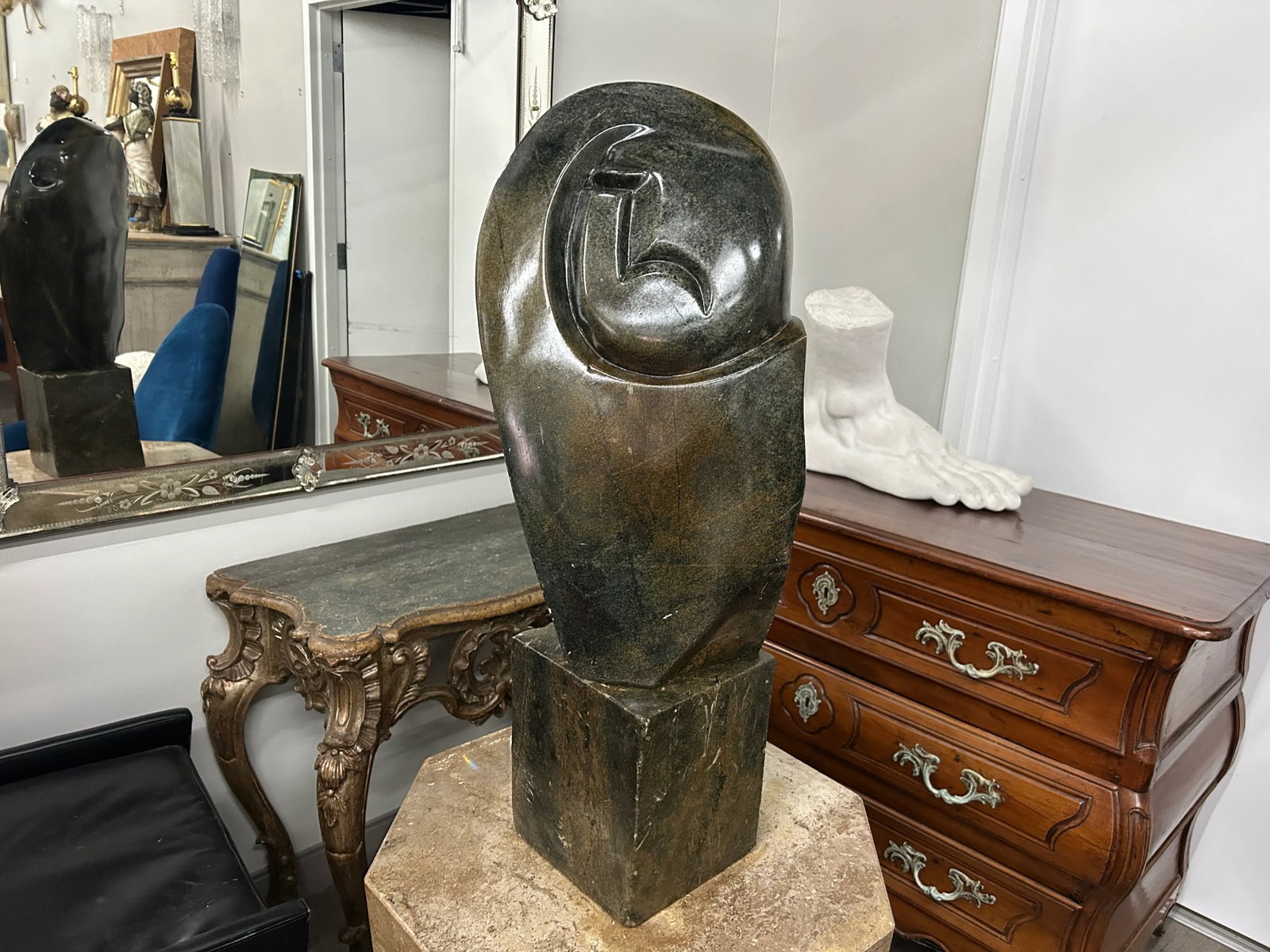 Mid 20th Century Modernist Abstract Stone Sculpture - 11