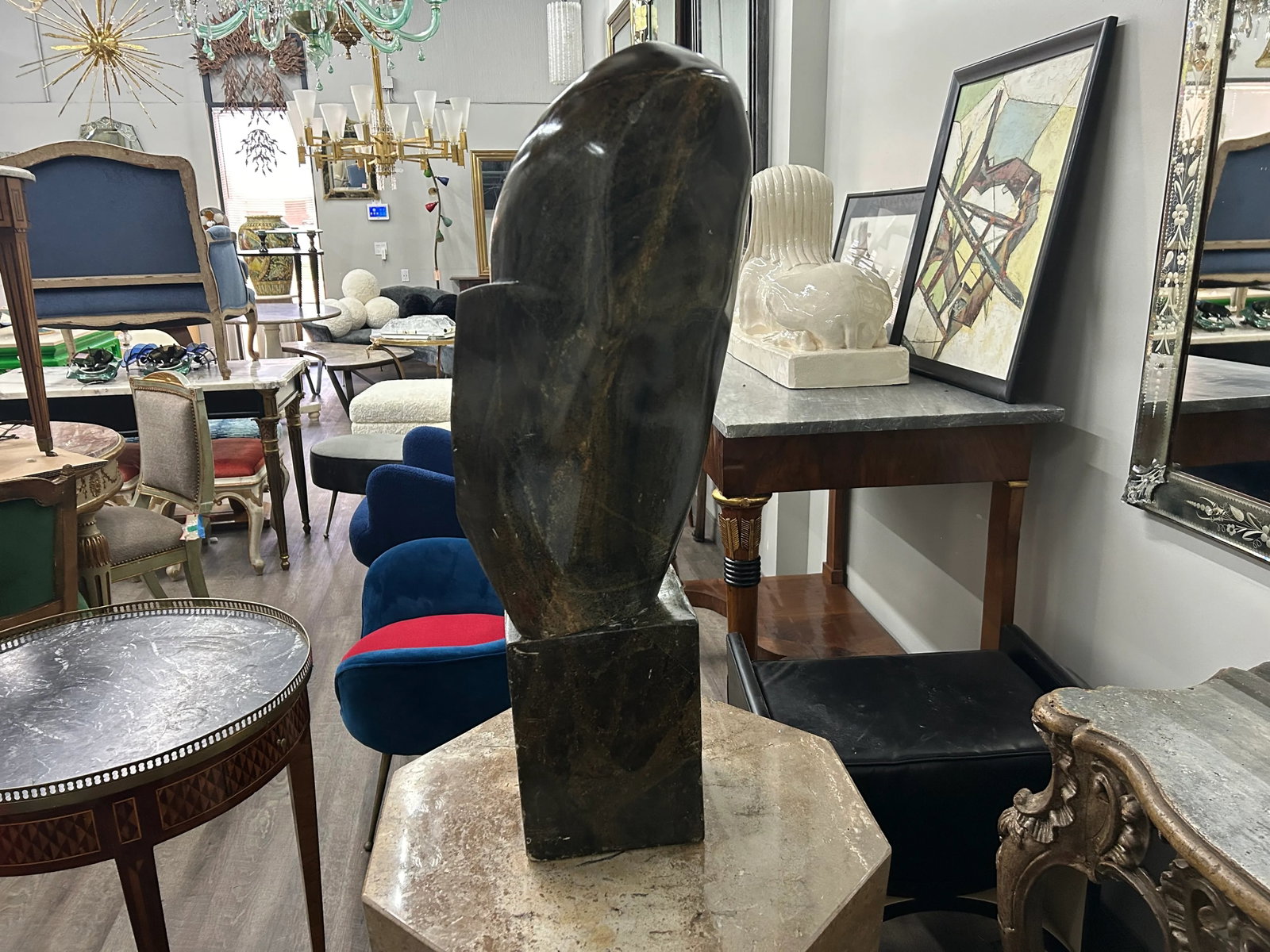 Mid 20th Century Modernist Abstract Stone Sculpture - 3