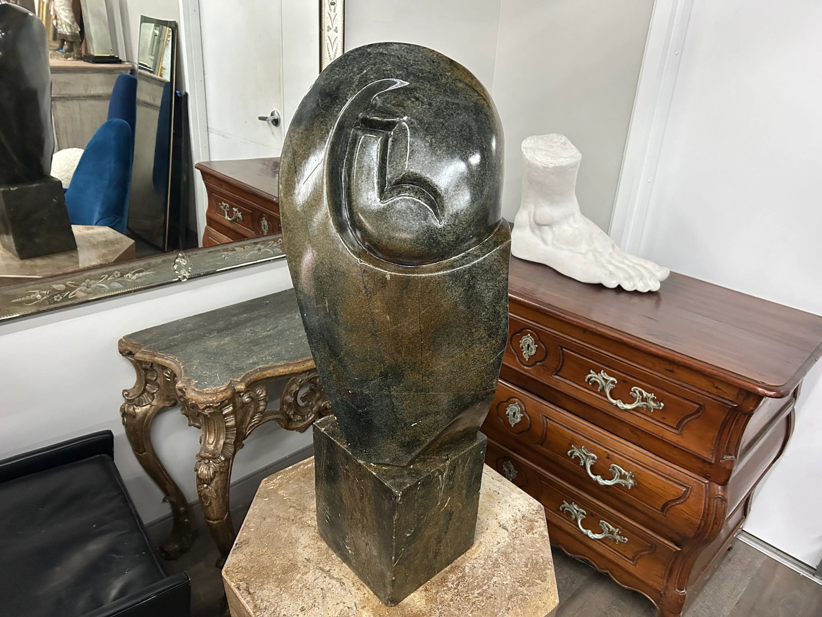Mid 20th Century Modernist Abstract Stone Sculpture - 4