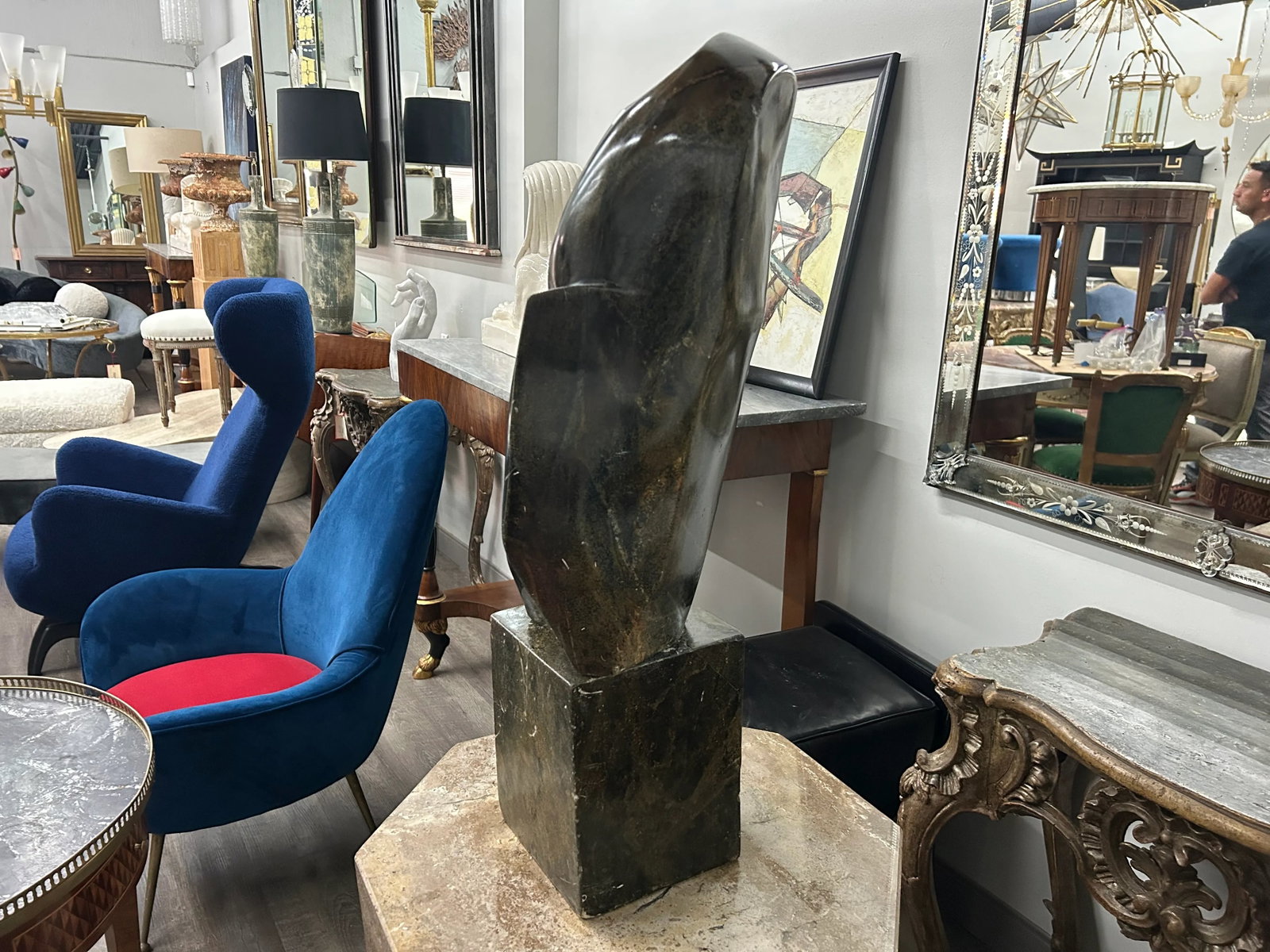 Mid 20th Century Modernist Abstract Stone Sculpture - 5