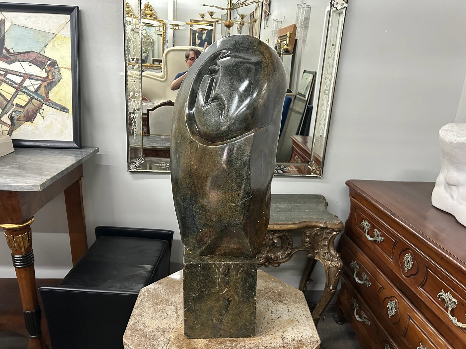 Mid 20th Century Modernist Abstract Stone Sculpture - 8