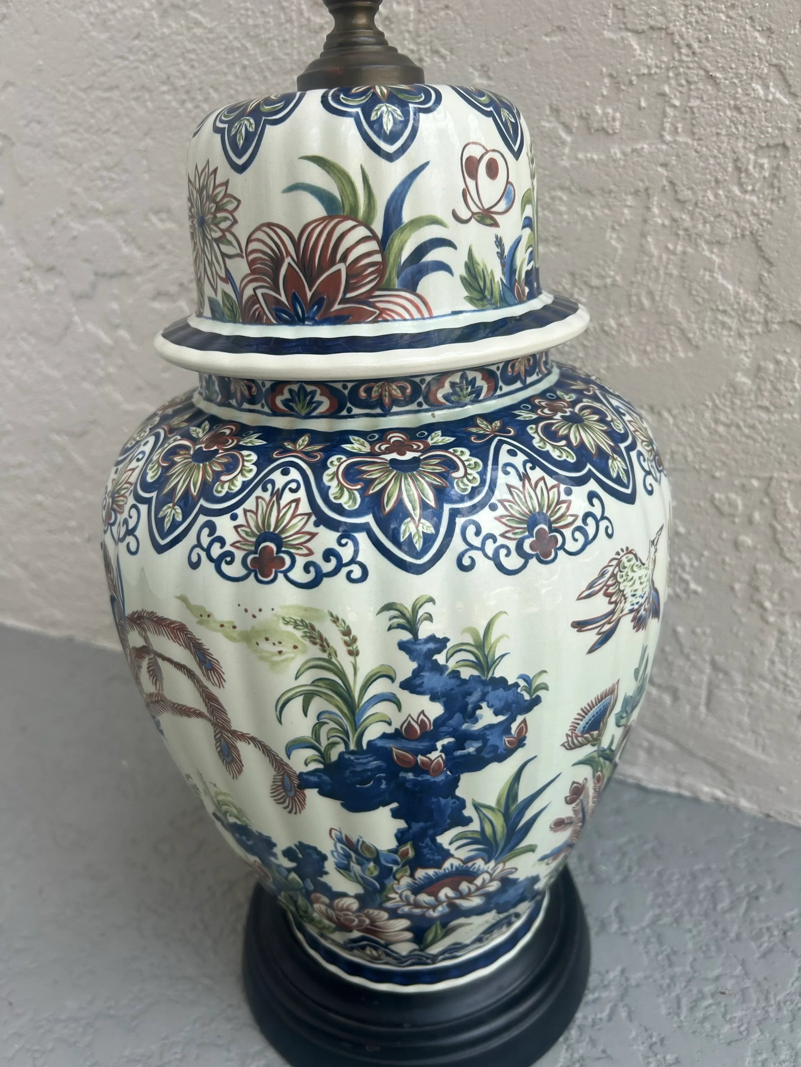 Large Vintage Chinese Export Porcelain Ginger Jar Table Lamp - 5