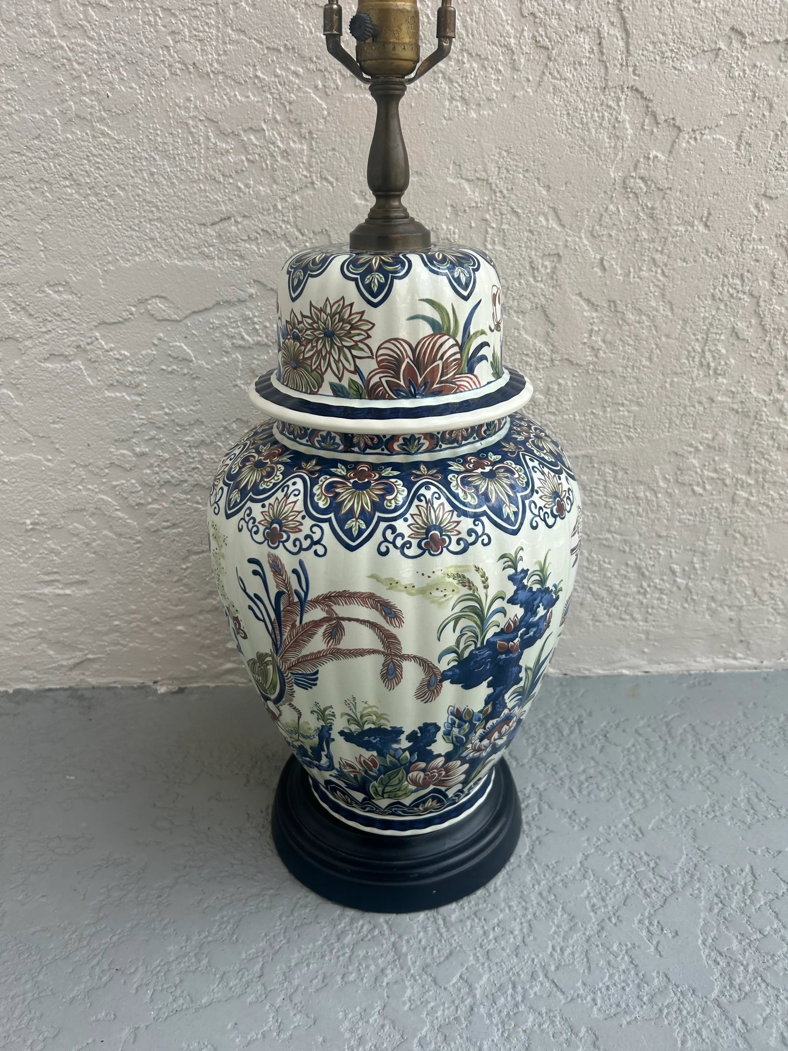 Large Vintage Chinese Export Porcelain Ginger Jar Table Lamp - 6