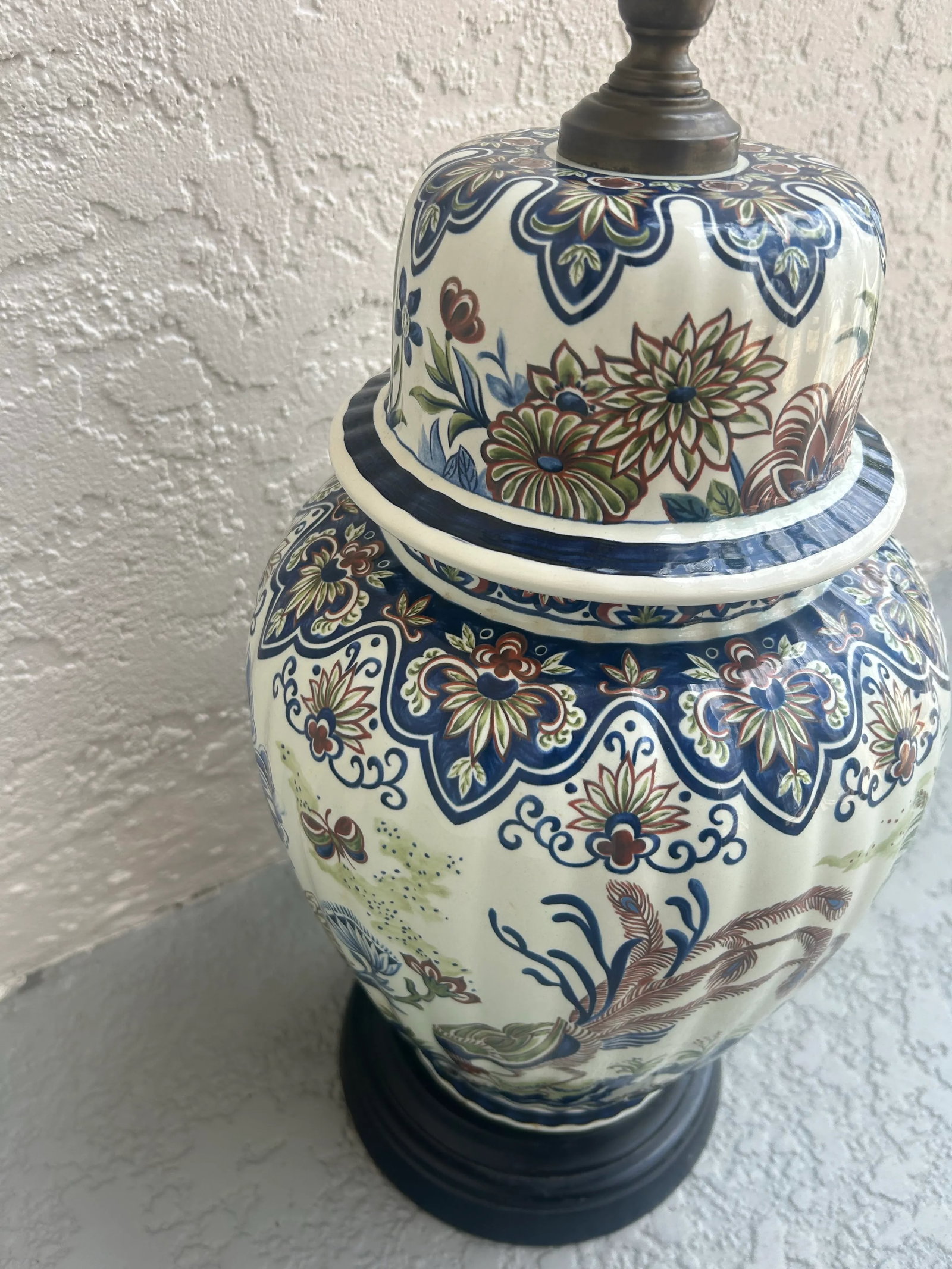 Large Vintage Chinese Export Porcelain Ginger Jar Table Lamp - 7