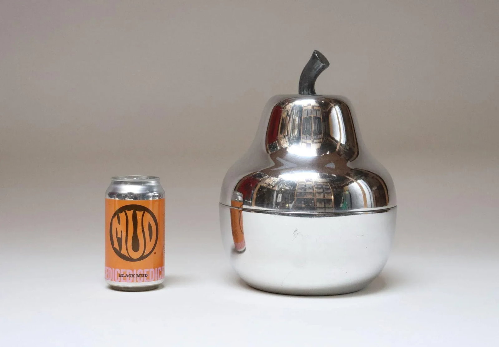Italian Modernist Polished Aluminum "Pear" Ice Bucket - 6