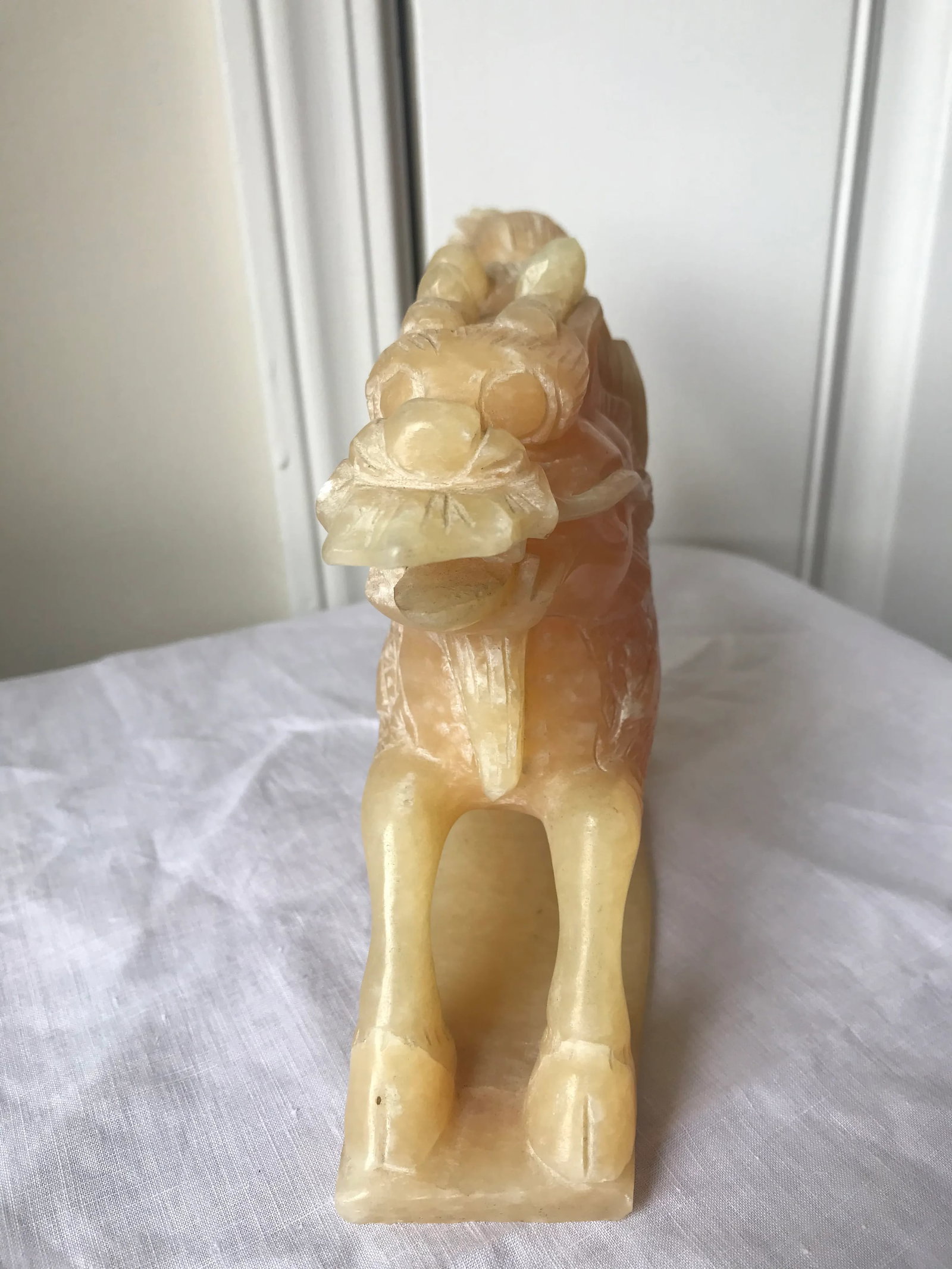Vintage Late 20th Century Stone Foo Dog Statue/ Paperweight - 5