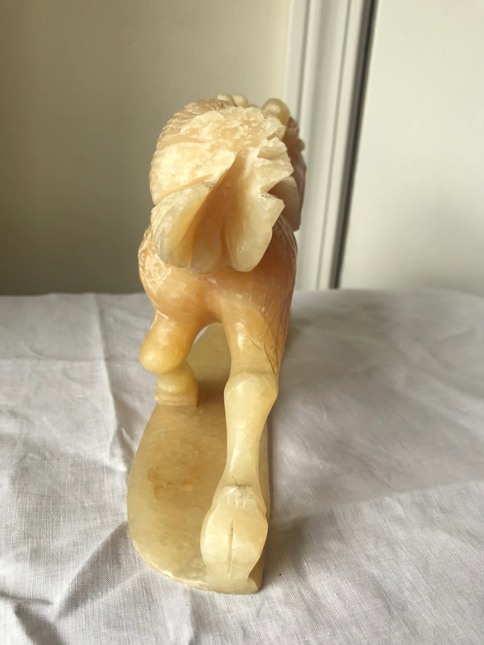 Vintage Late 20th Century Stone Foo Dog Statue/ Paperweight - 6