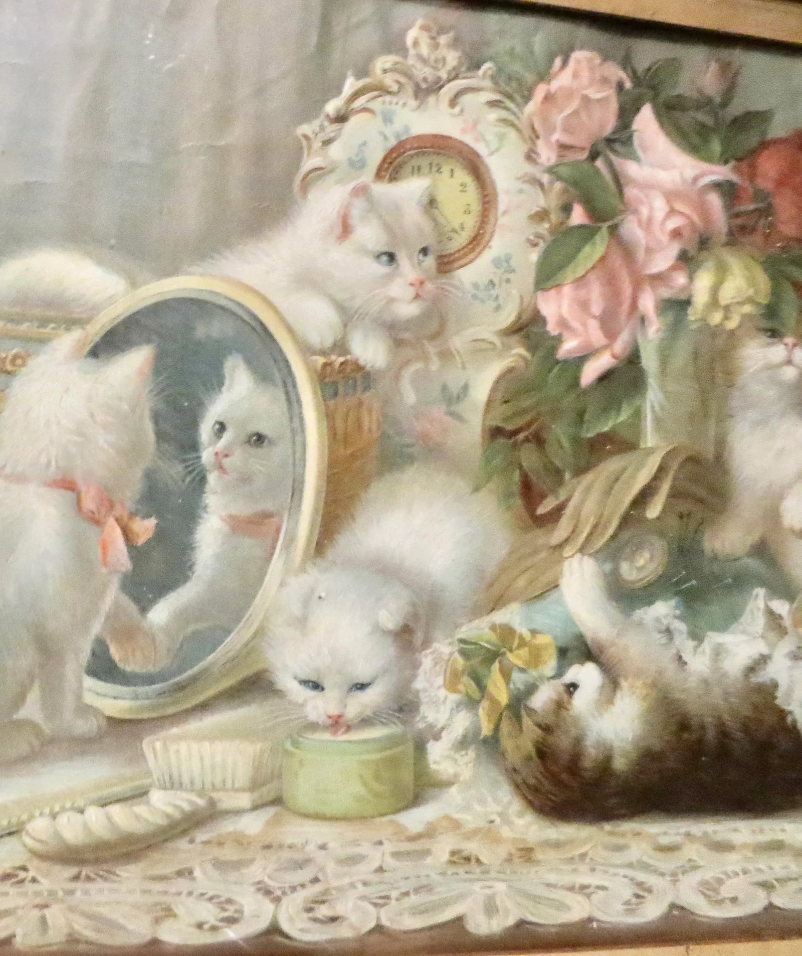 Victorian Chromolithograph of the Five Senses by H C Plumb 1910 - 4