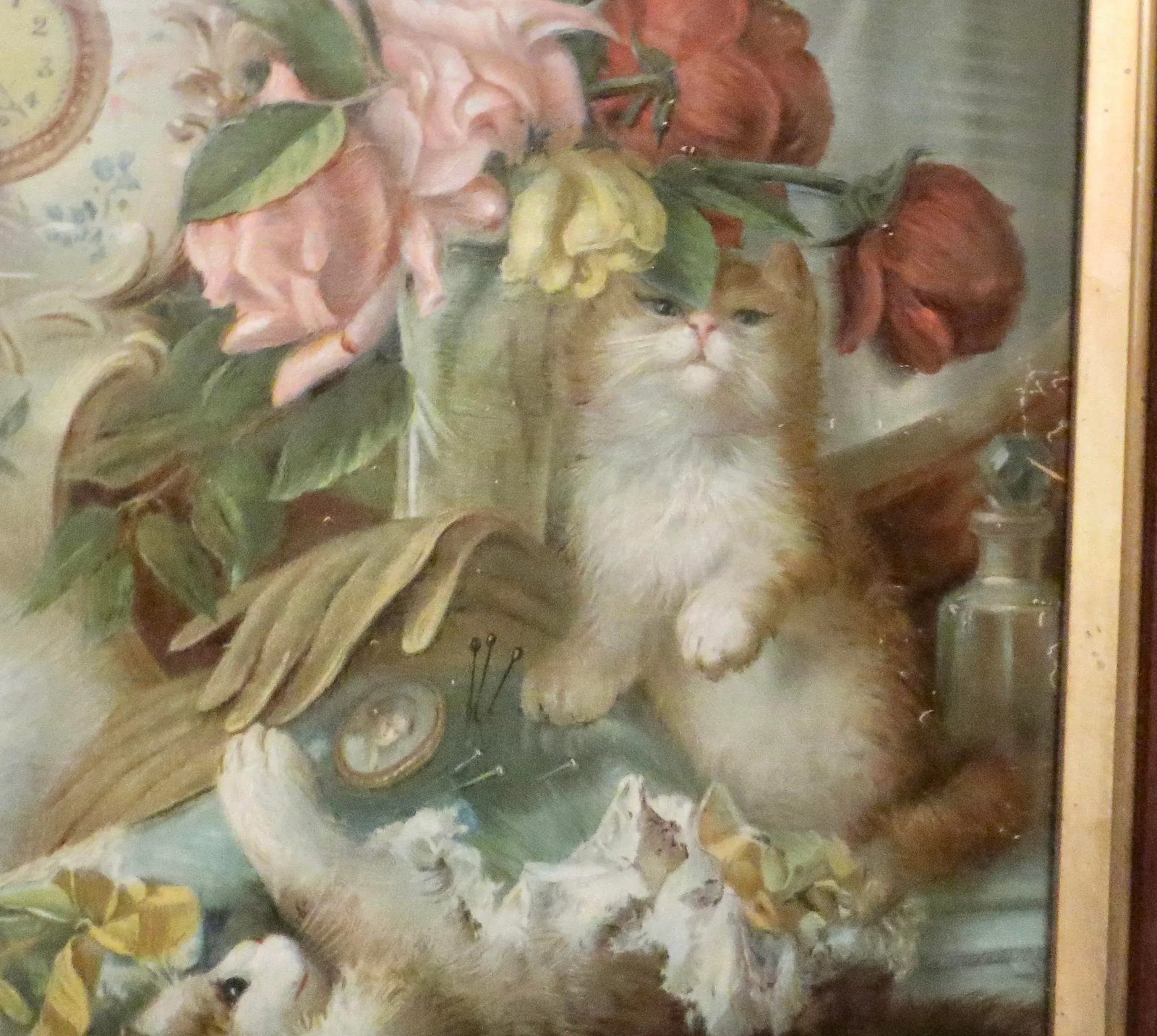 Victorian Chromolithograph of the Five Senses by H C Plumb 1910 - 5
