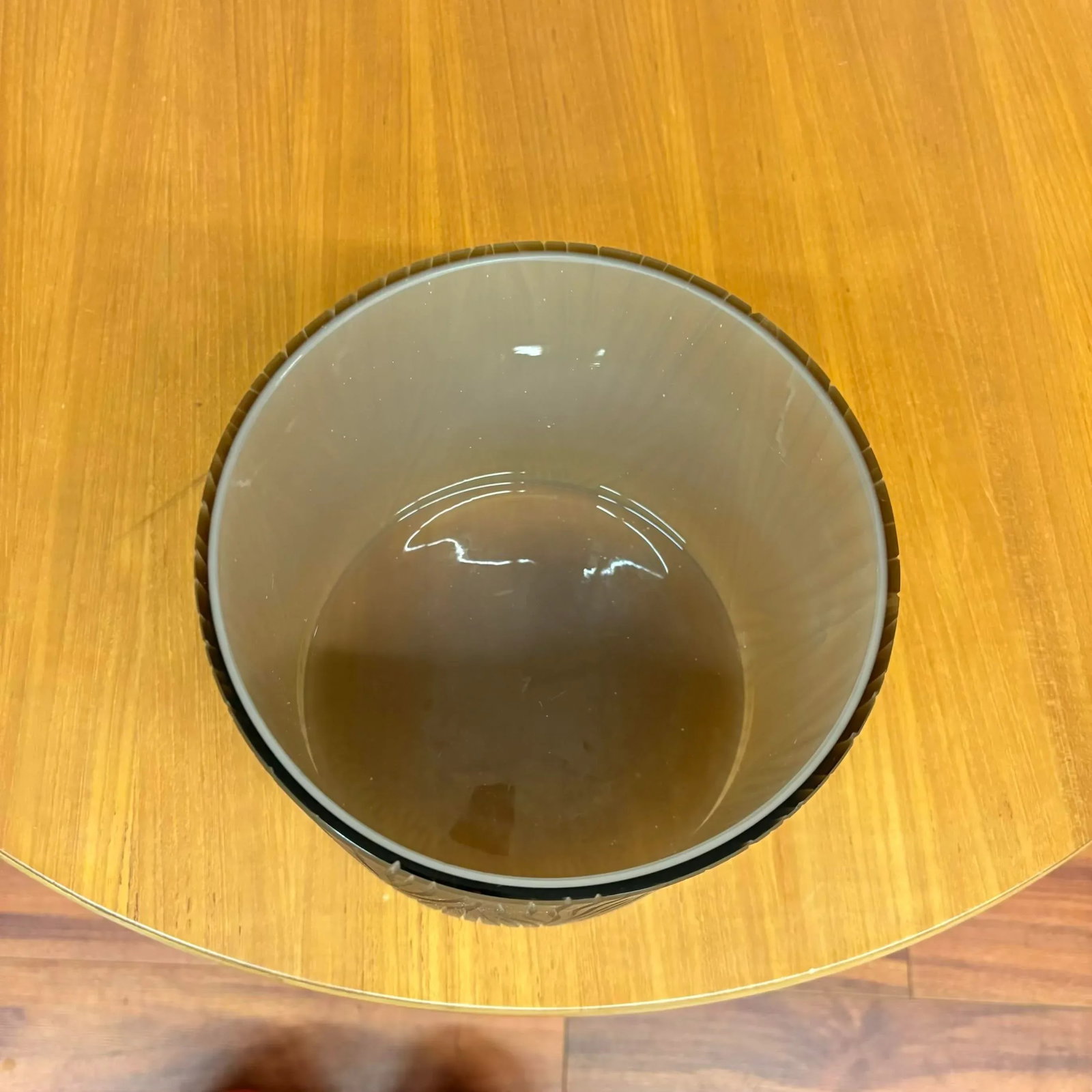 Etched Glass Modernist Ice Bucket Signed Vivarini - 8