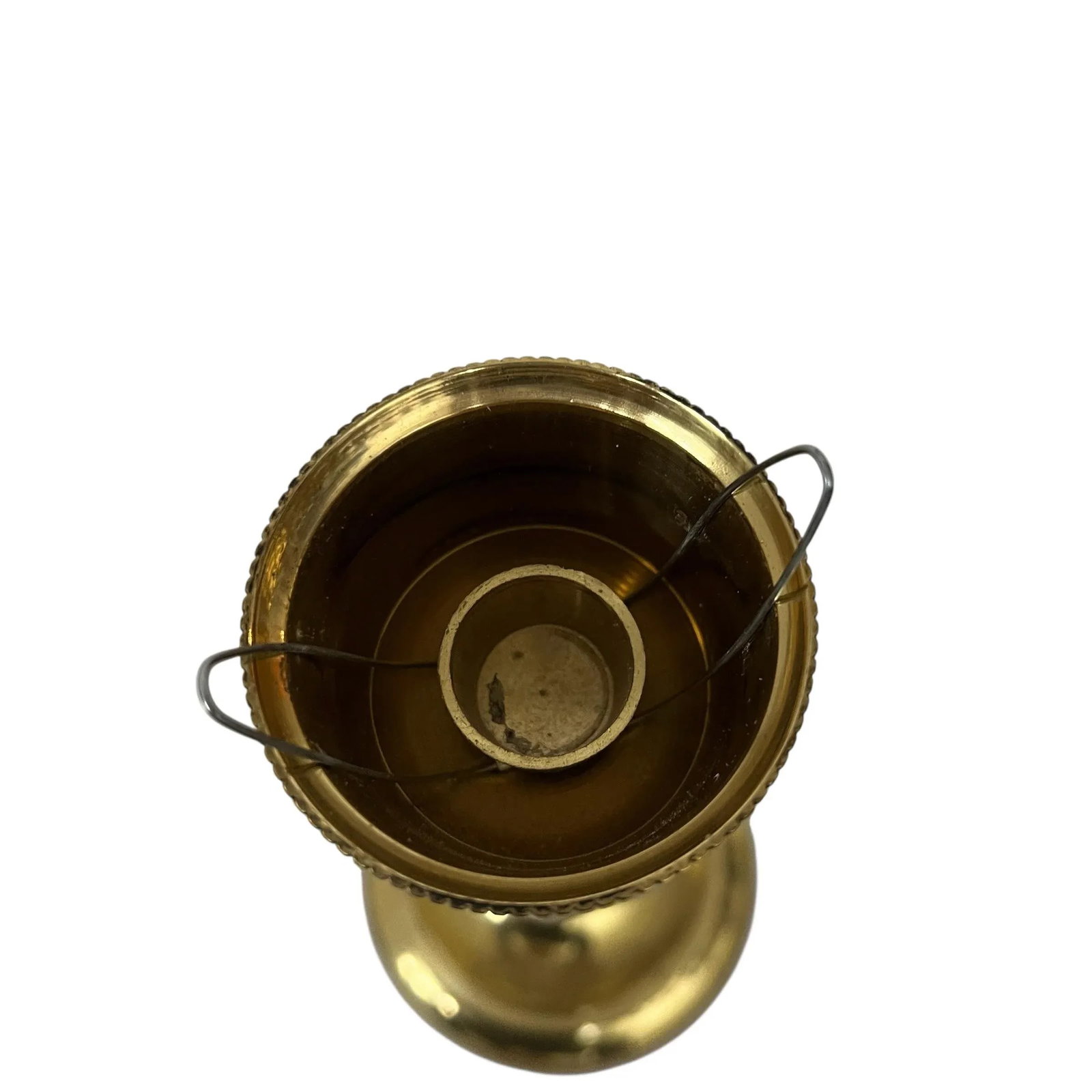 Vintage Brass Hurricane Globe Candleholders- A Pair - 11