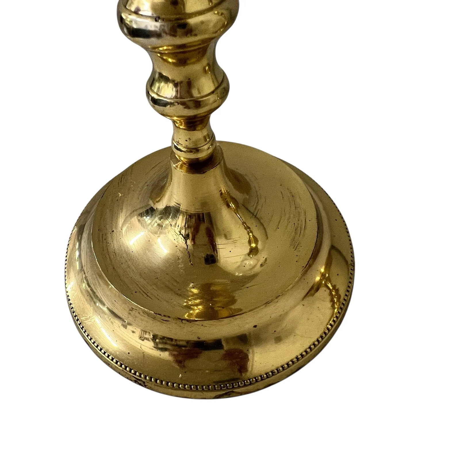 Vintage Brass Hurricane Globe Candleholders- A Pair - 7