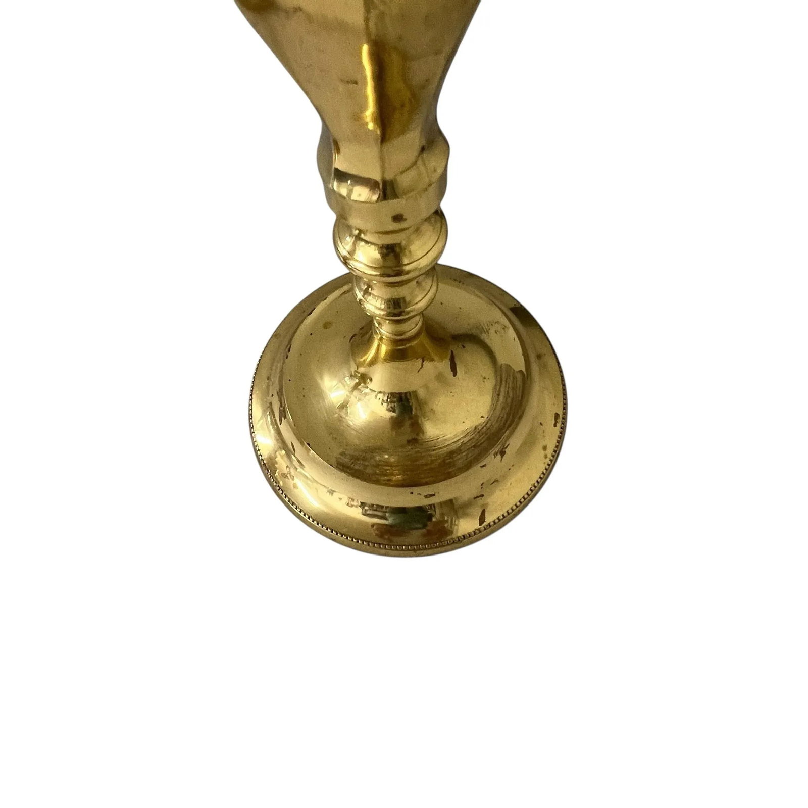 Vintage Brass Hurricane Globe Candleholders- A Pair - 8