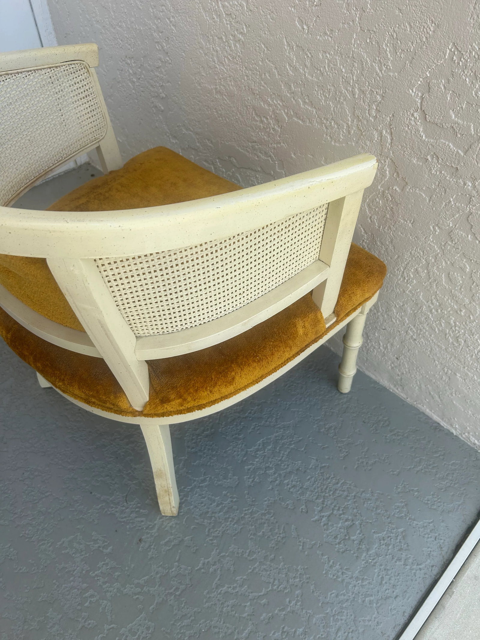 1960s Faux Bamboo and Cane Single Lounge Chair - 5