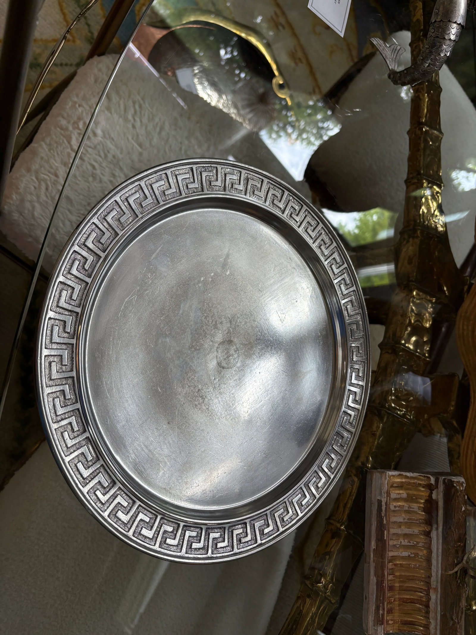 Late 20th Century Italian Tray With a Greek Key Design - 10