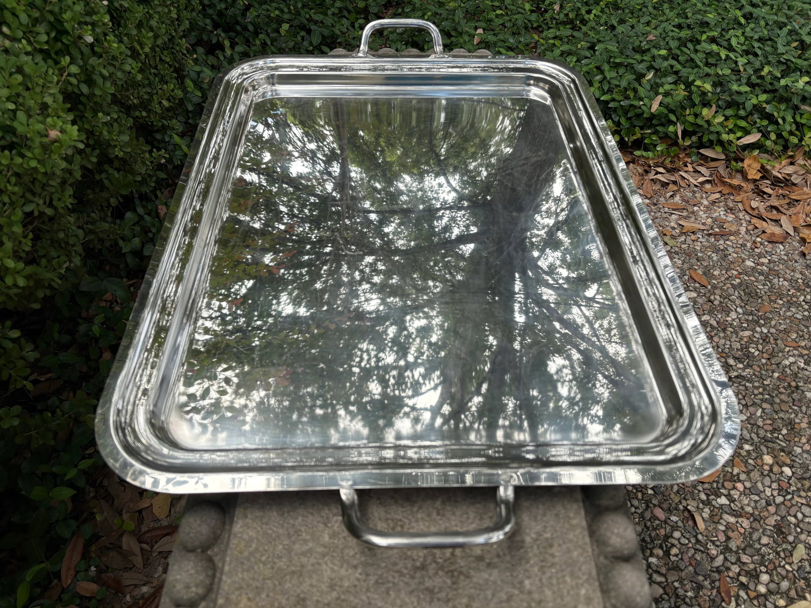Pair of Italian Silver Plate Trays by Sambonet - 10