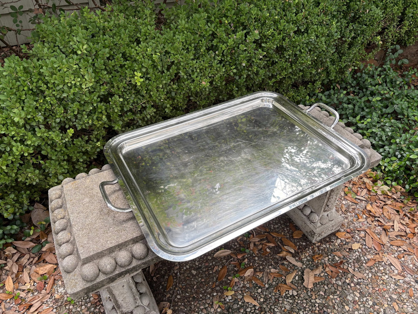 Pair of Italian Silver Plate Trays by Sambonet - 12